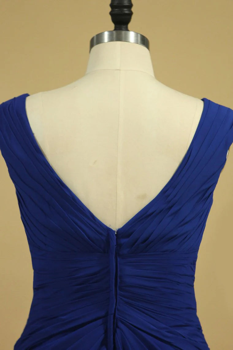 Wholesa Sheath Bateau With Beads Chiffon Ruffles Mother Of The Bride Dresses