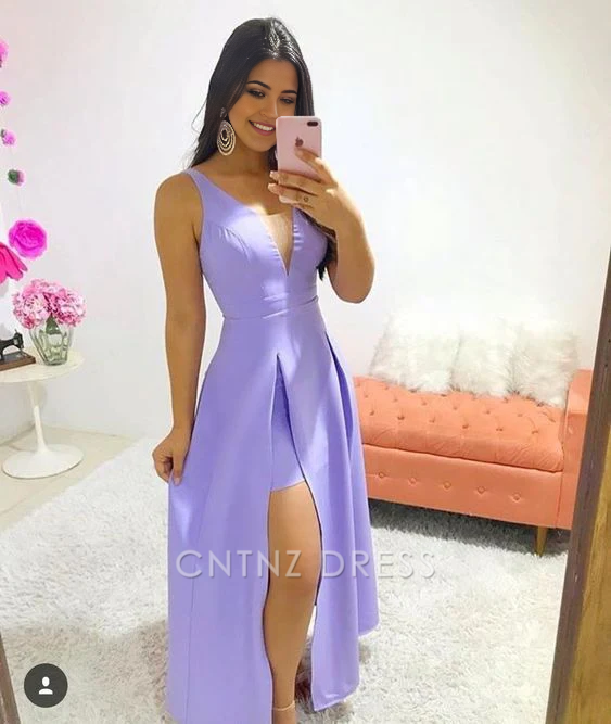 Wholesa A-Line V-Neck Long formal dresses Bridesmaid Dresses evening gown Prom Dress