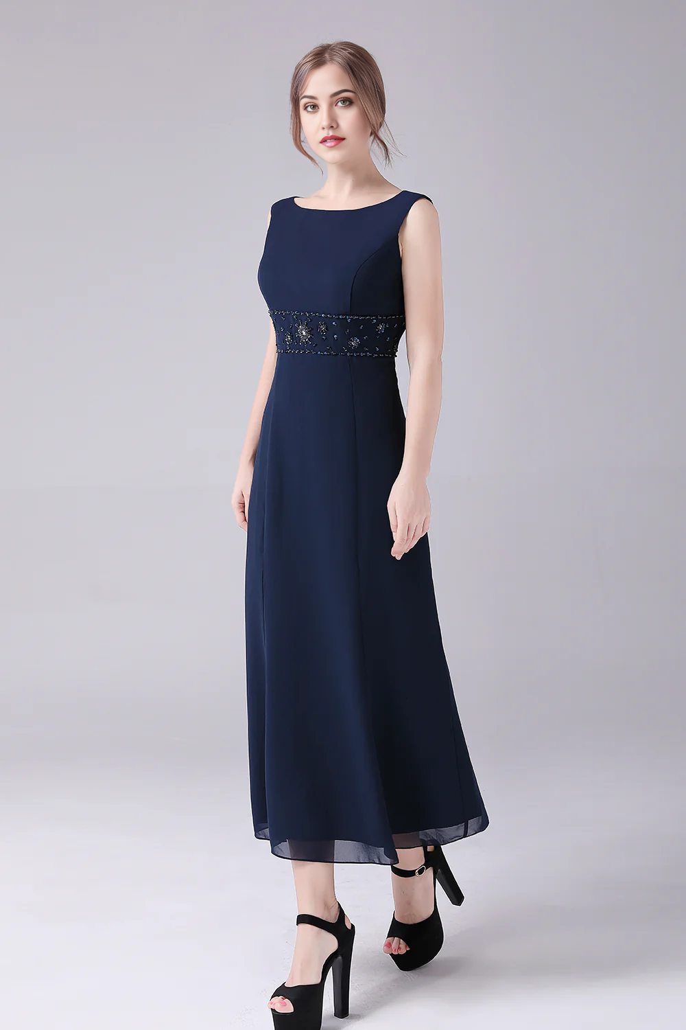 Wholesa A-line Two Pieces Boat Neck Mother of the Bride Dress