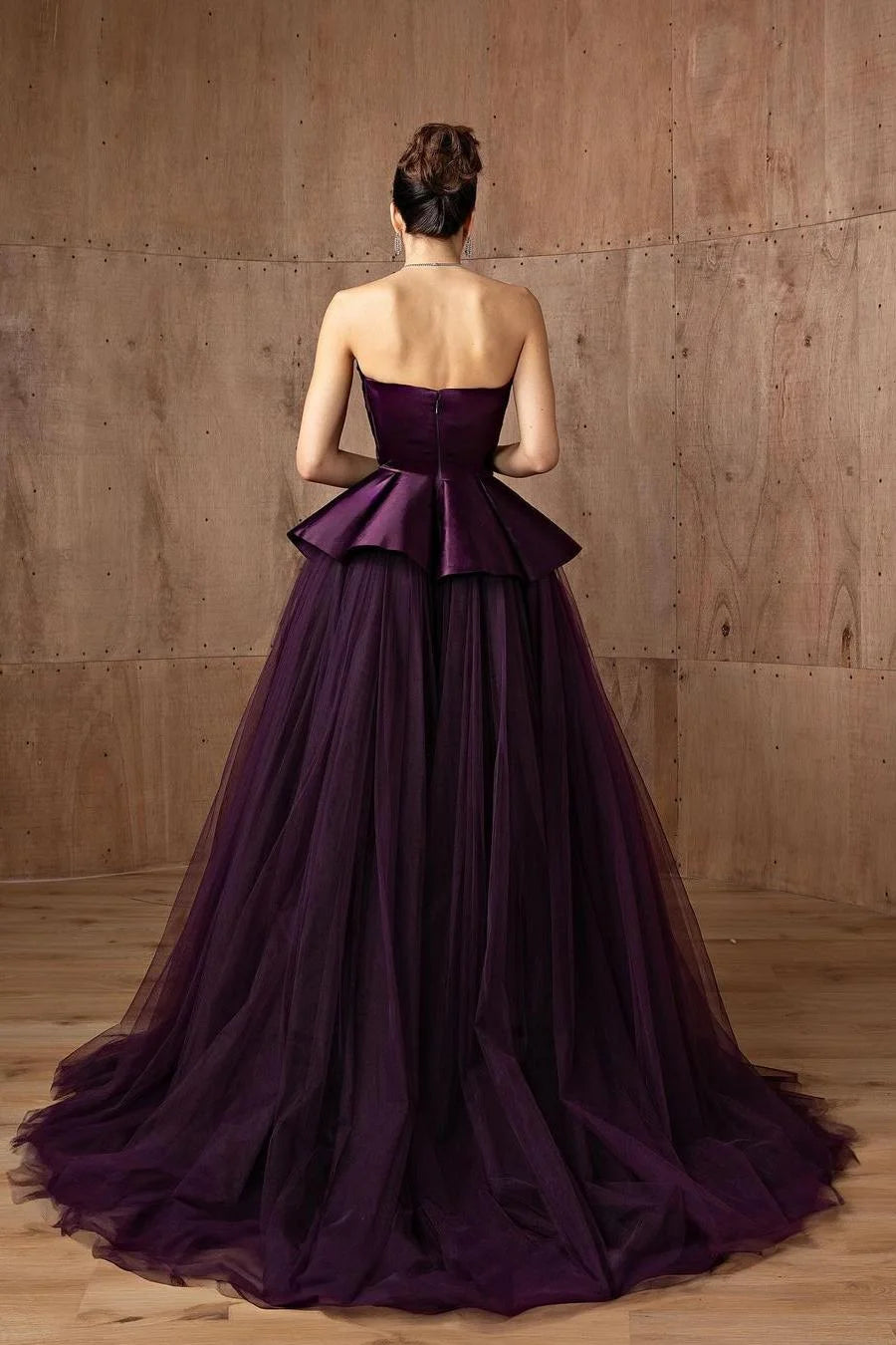 Fantastic Tulle A Line Strapless Sleeveless With Ruffles Gorgeous Evening Gowns Elegant Long Prom Dress