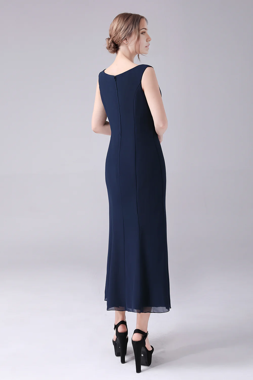 Wholesa A-line Two Pieces Boat Neck Mother of the Bride Dress