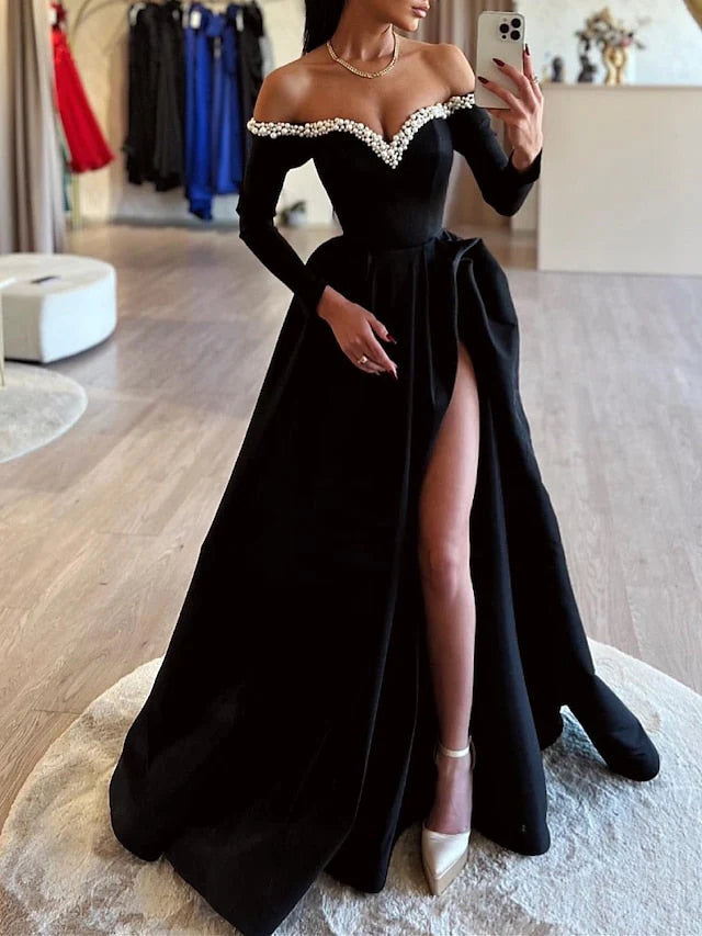 Wholesa Ball Gown Off The Shoulder Floor Length Long Prom Dresses