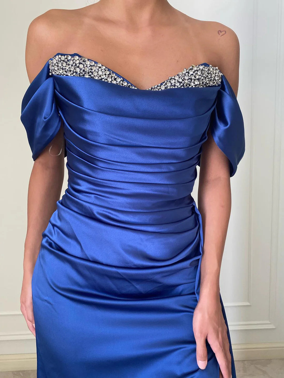 Wholesa Sheath Off The Shoulder Floor Length Evening Dresses