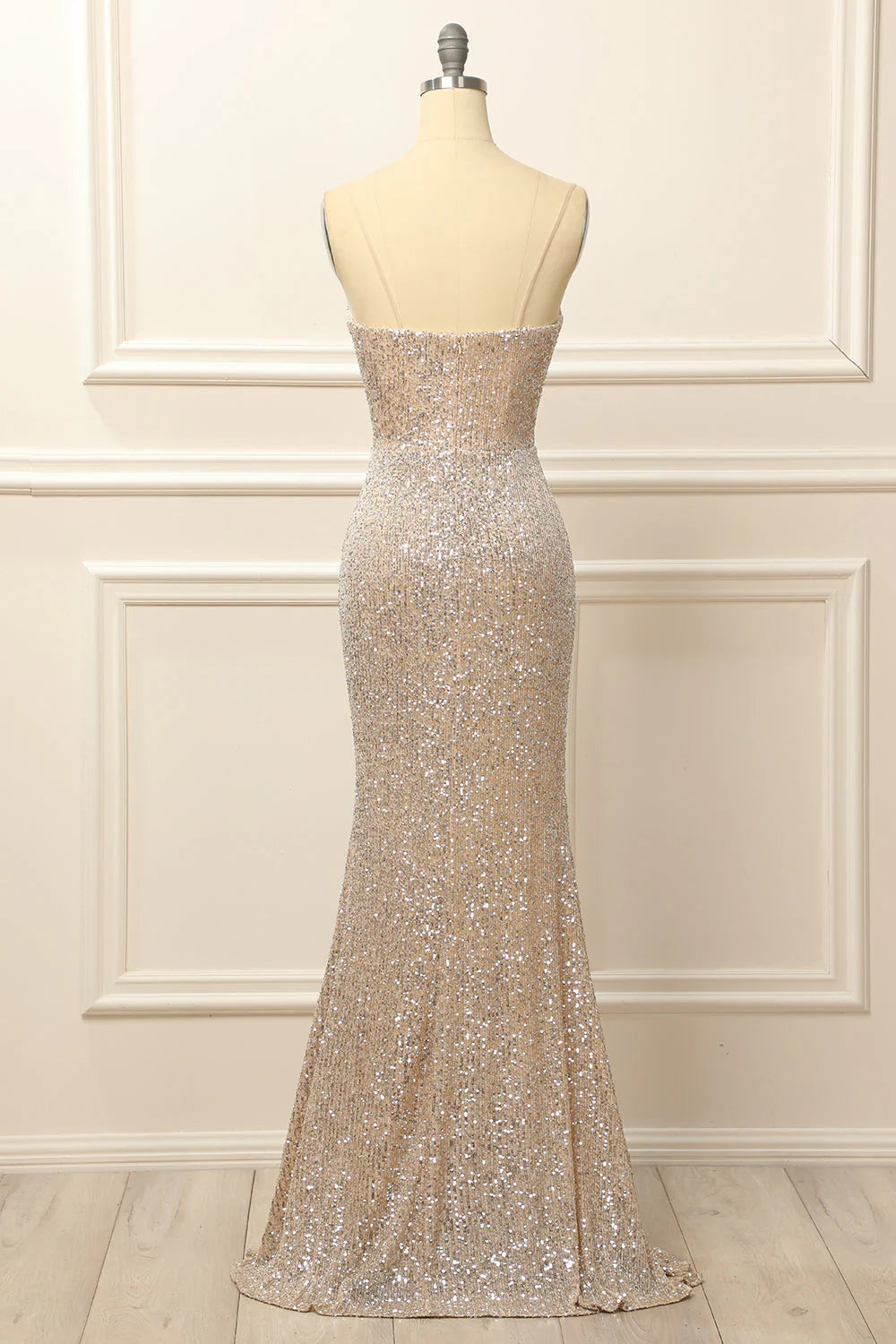Wholesa Sequins Long Prom Dress with Slit