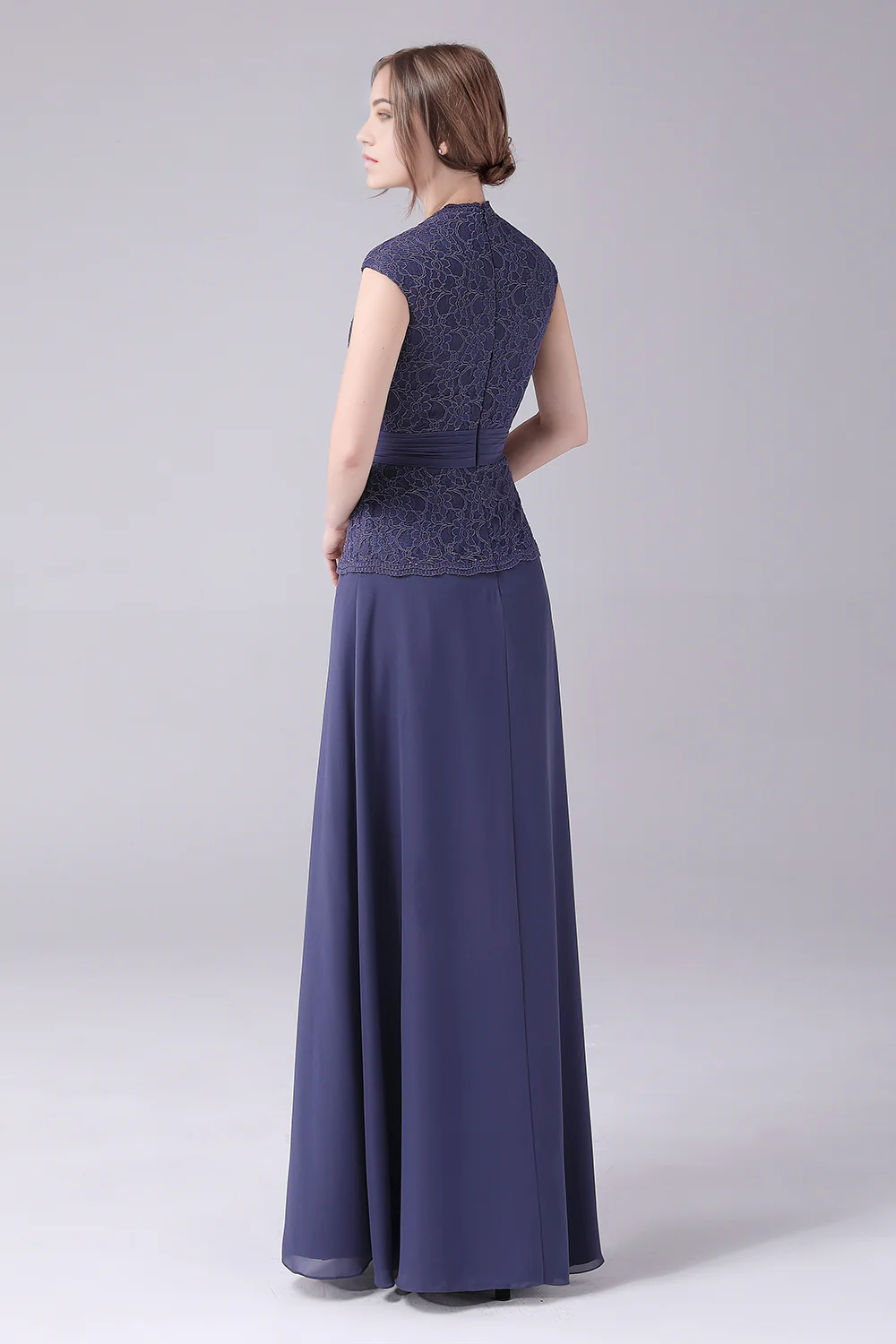 Wholesa A-line V-neck Floor Length Mother of the Bride Dress