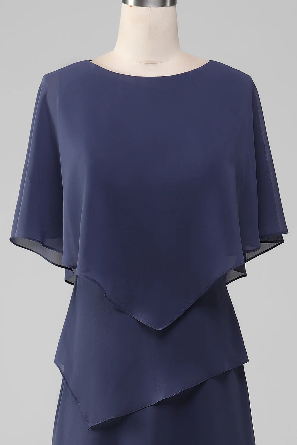 Wholesa Sheath/Column Scoop Tea-Length Chiffon Mother of the Bride Dress