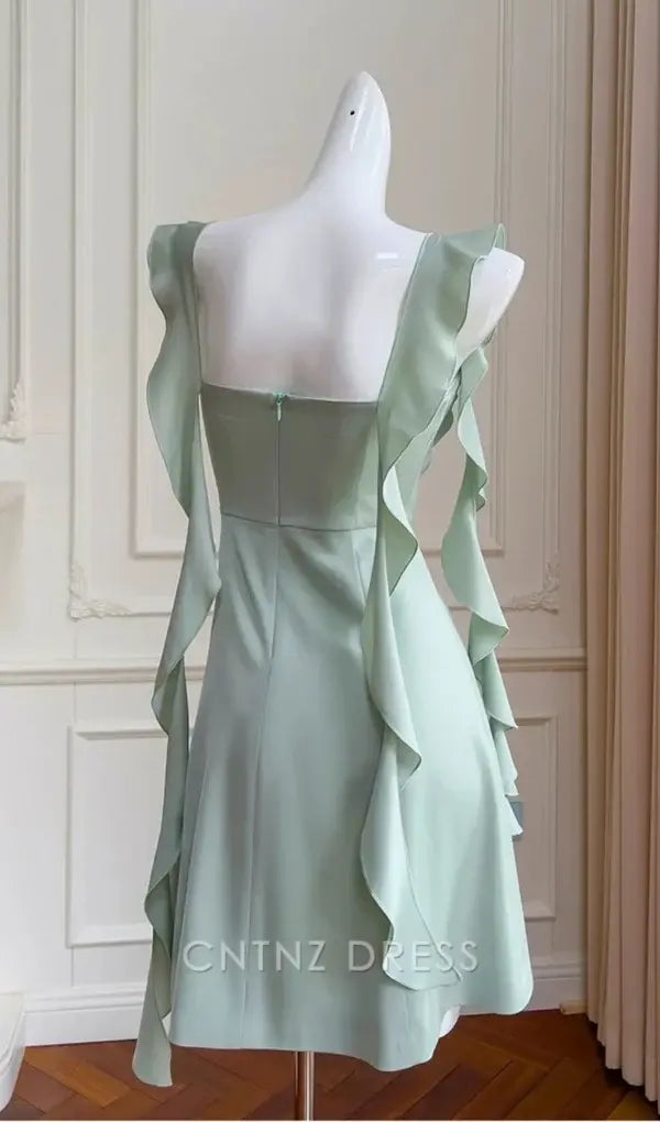 Wholesa A Line Simple Satin Homecoming Dress Mini formal dresses Bridesmaid Dresses evening gown Prom Dress