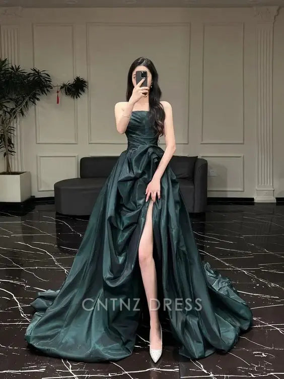 Wholesa A-line Charming Strapless formal dresses Bridesmaid Dresses evening gown Prom Dress