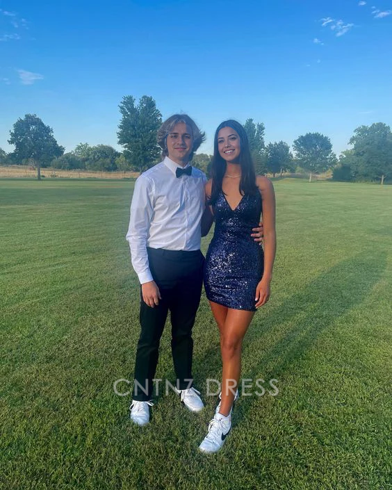 Wholesa Sheath V Neck Sexy formal dresses Bridesmaid Dresses evening gown Prom Dress Short Homecoming Dress