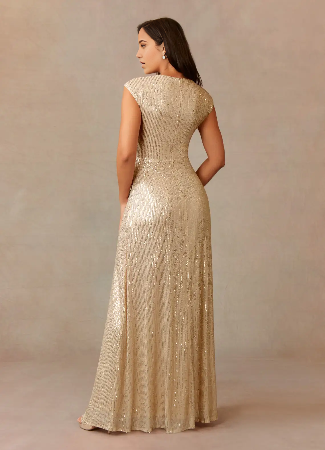 Wholesa A-Line V-Neck Ruched Champagne Mother of the Bride Dresses