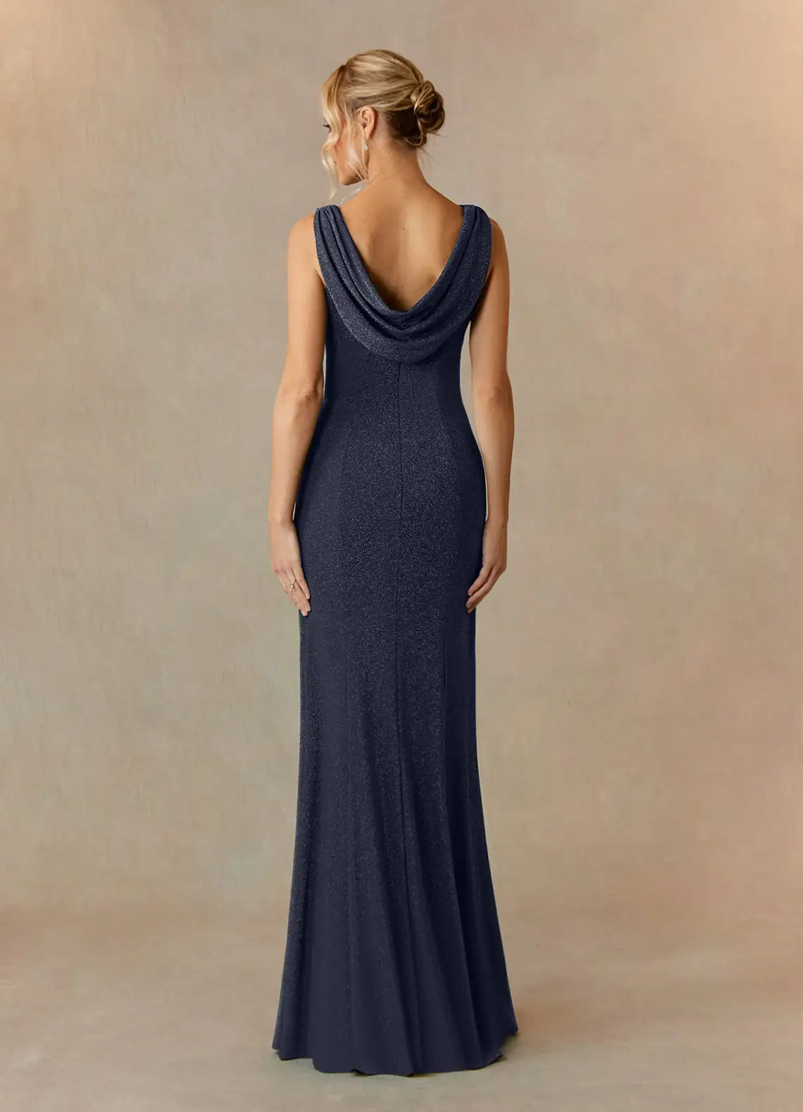 Wholesa Mermaid Bateau Neckline Dark Navy Mother of the Bride Dresses