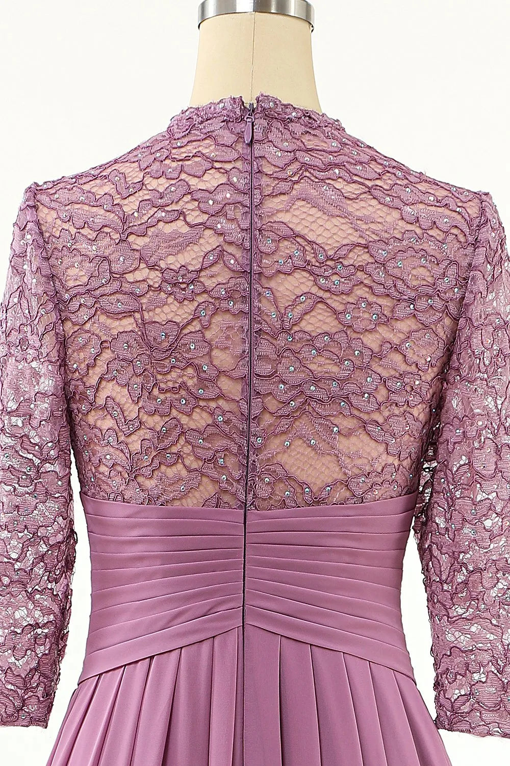 Wholesa A-line Chiffon Long Mother Of the Bride Dress with Lace