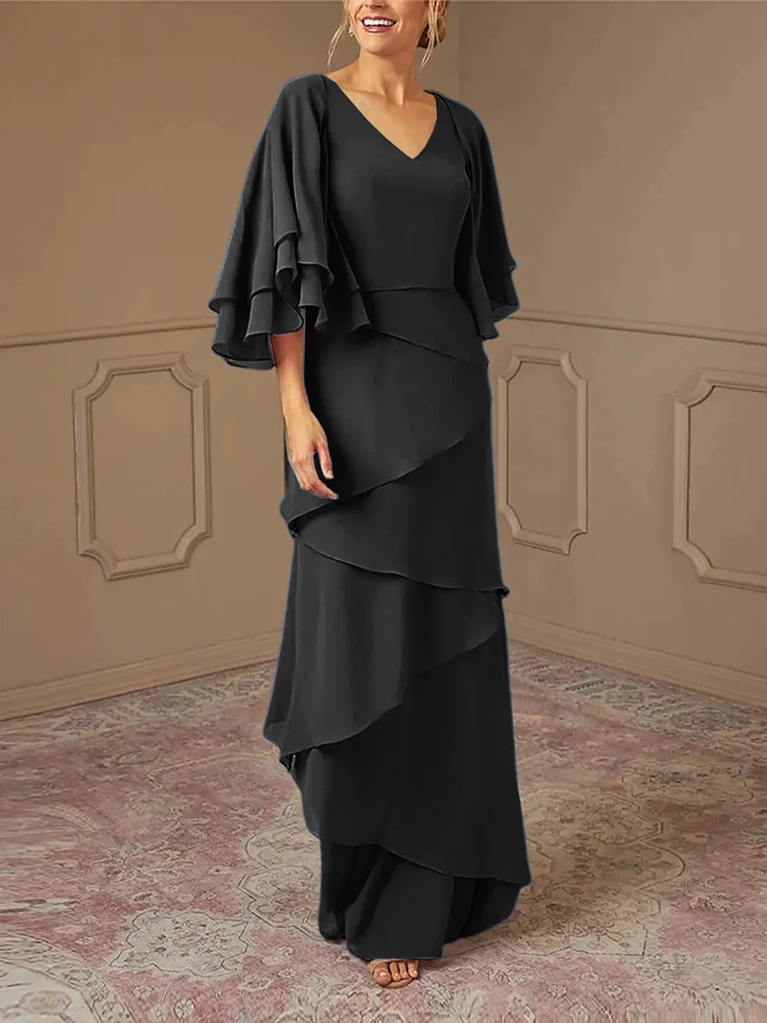 Wholesa Sheath Column V-Neck Mother Of The Bride Dresses