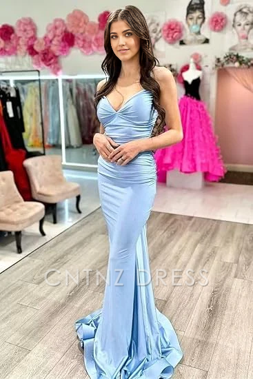 Wholesa Mermaid Sexy V-Neck Lace-Up Back Purple Long formal dresses Bridesmaid Dresses evening gown Prom Dress