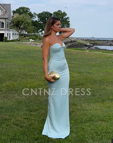 Wholesa Sheath Sexy Halter Blue formal dresses Bridesmaid Dresses evening gown Prom Dress