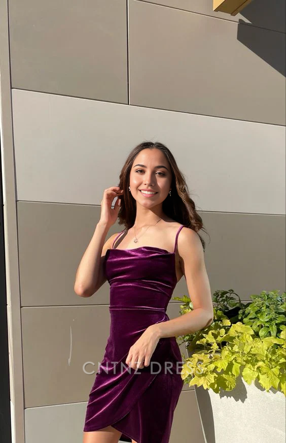 Wholesa Sheath Spaghetti Straps Bodycon Dress Sexy Homecoming Dress formal dresses Bridesmaid Dresses evening gown Prom Dress