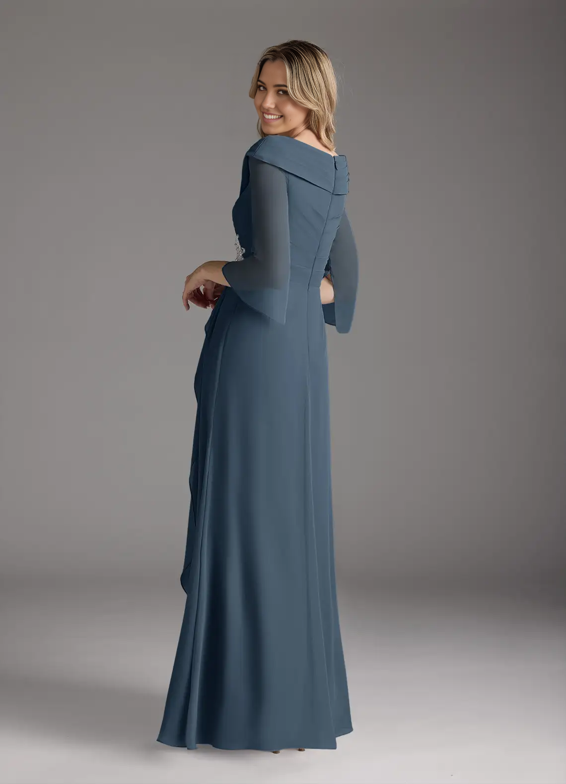 Wholesa A-Line V-Neck Chiffon formal dresses evening dress Mother of the Bride Dresses