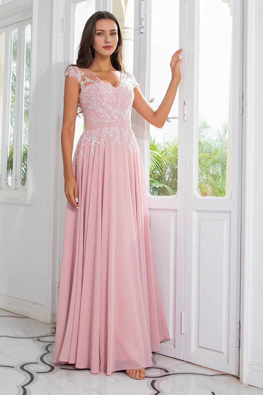 Wholesa Beaded Chiffon Mother of the Bride Dress