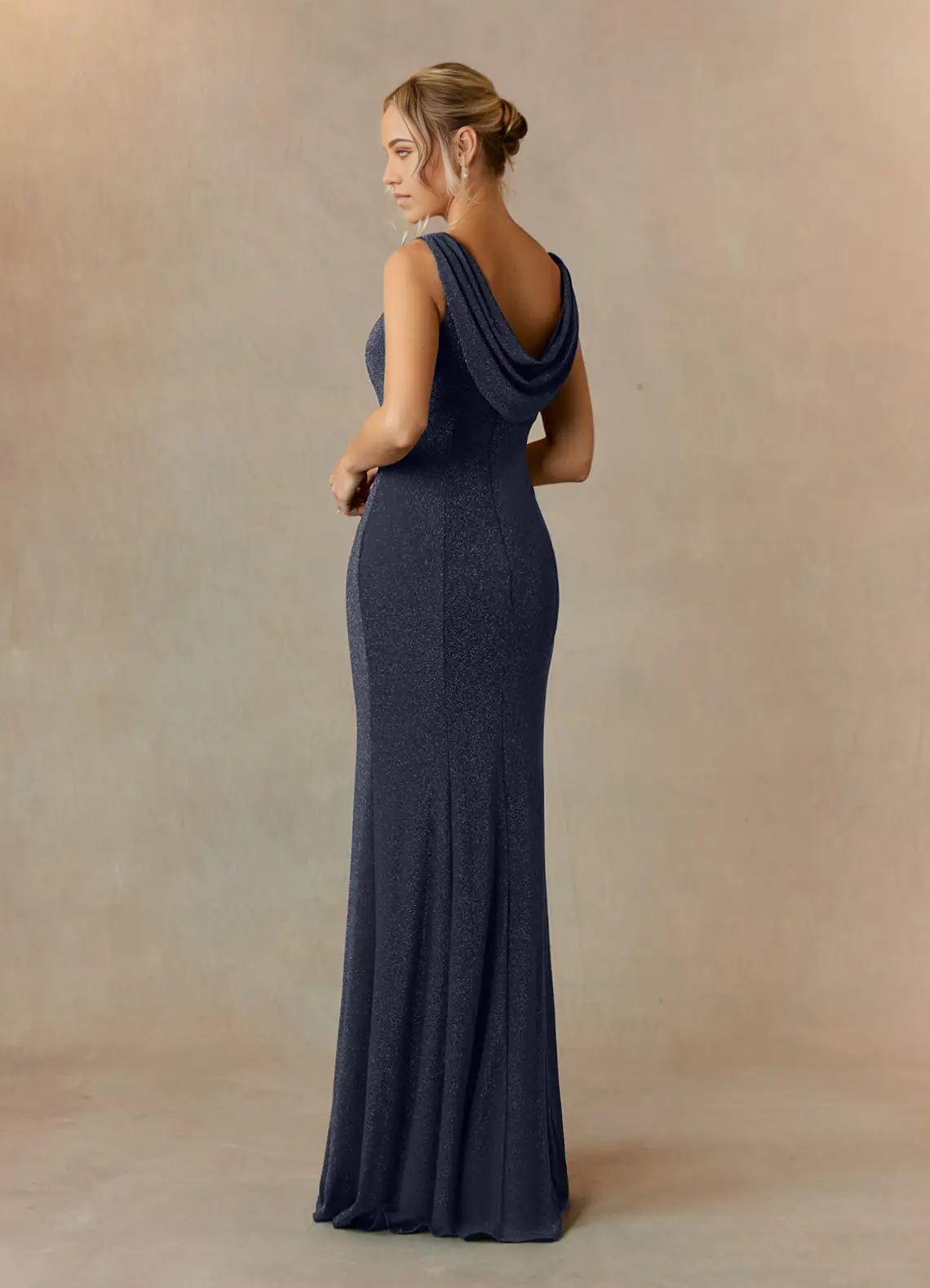 Wholesa Mermaid Bateau Neckline Dark Navy Mother of the Bride Dresses