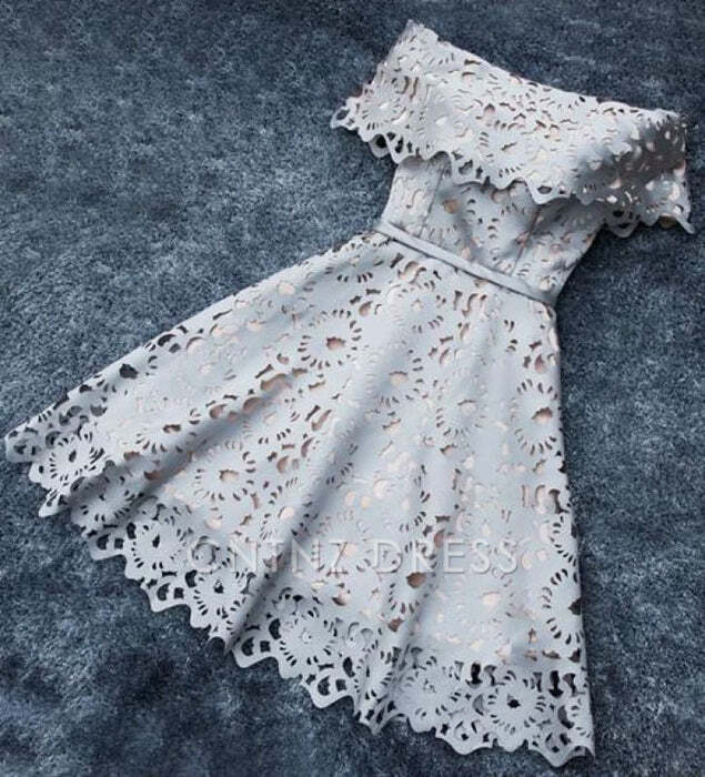 CNTNZ DRESS Hot Sale Short Prom Dress A Line Off Shoulder Retro Lace Fashion Homecoming Dress