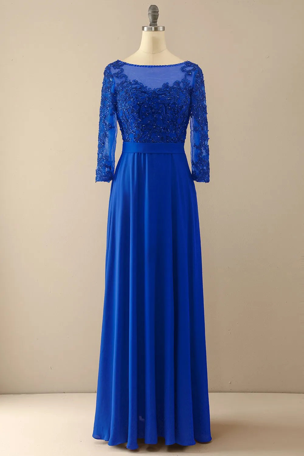 Wholesa A-line Illusion Sleeves Mother of the Bride Dress