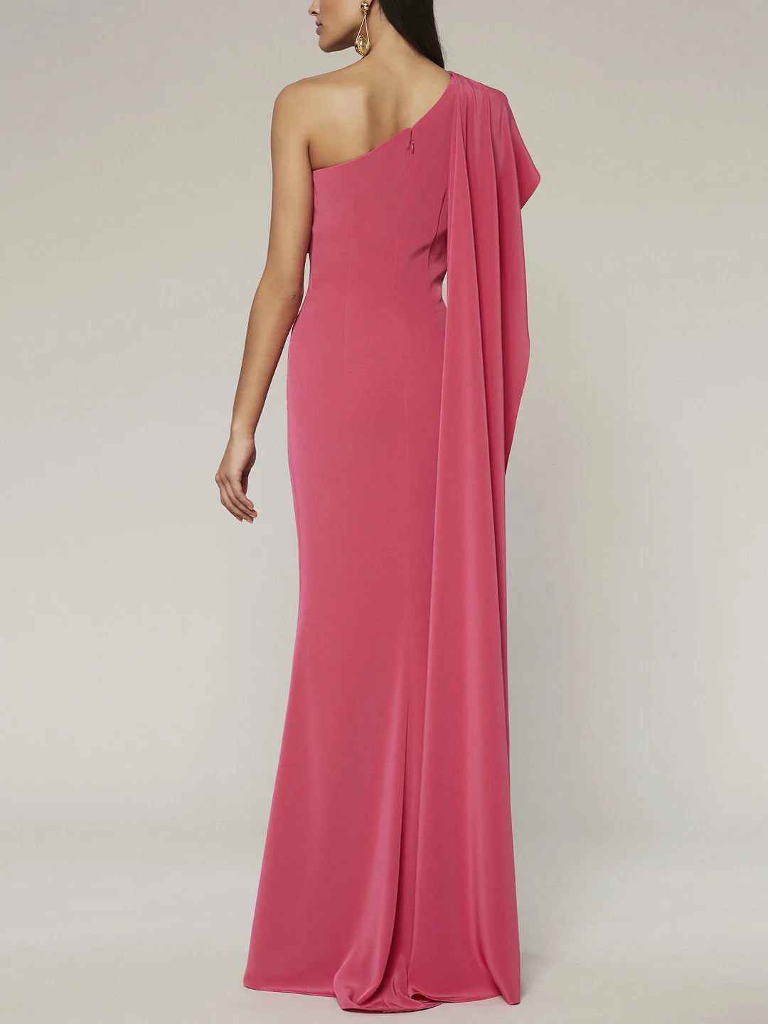 Wholesa Sheath One-Shoulder Sleeveless Floor-Length Evening Dress