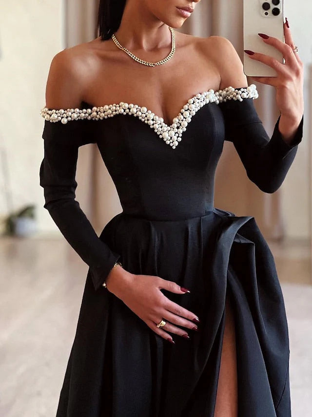 Wholesa Ball Gown Off The Shoulder Floor Length Long Prom Dresses