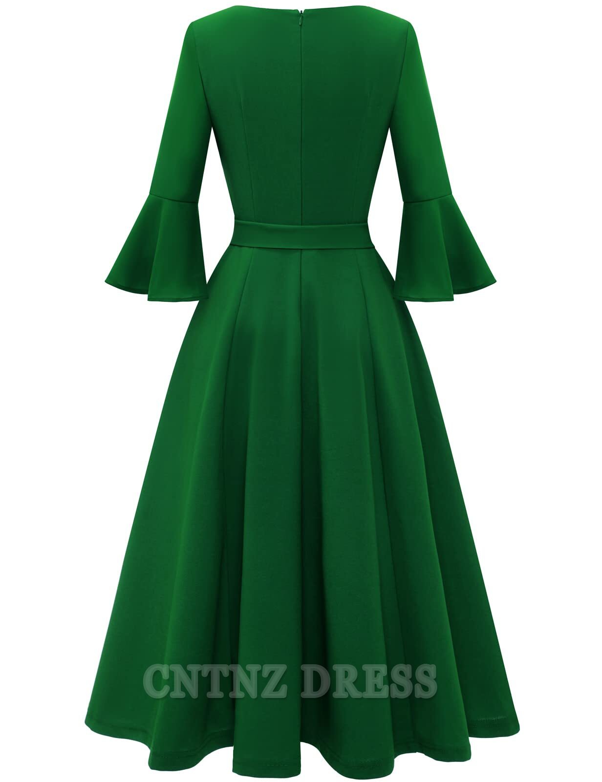 Wholesa A-line Crew Neck Elegant Bell Sleeve formal dresses Bridesmaid Dresses evening gown Prom Dress