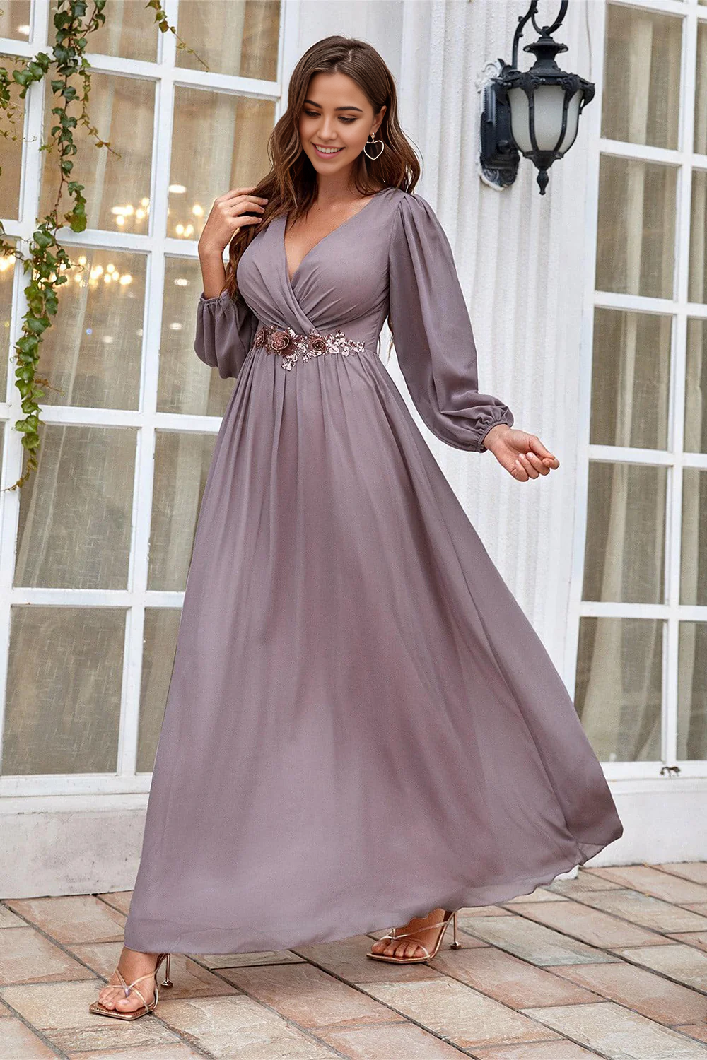Wholesa A Line Long Sleeves Mother of the Bride Dress
