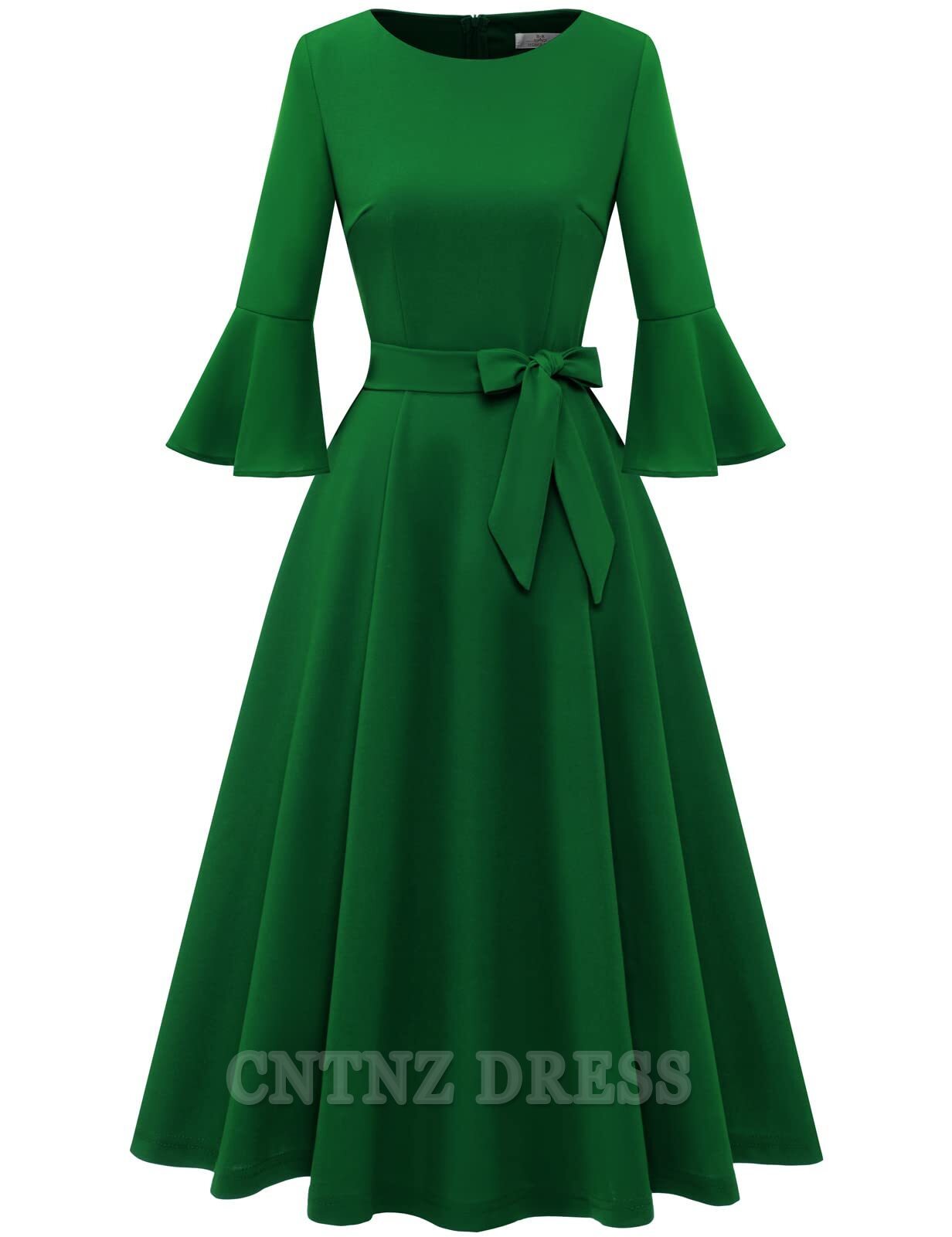 Wholesa A-line Crew Neck Elegant Bell Sleeve formal dresses Bridesmaid Dresses evening gown Prom Dress