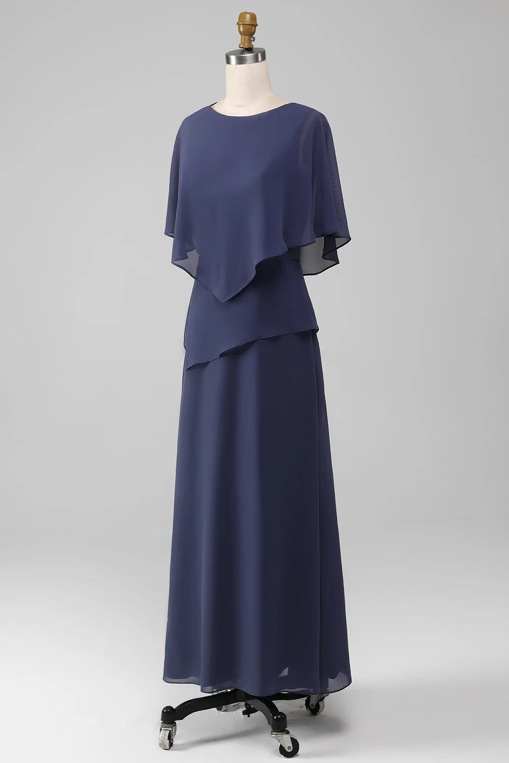 Wholesa Sheath/Column Scoop Tea-Length Chiffon Mother of the Bride Dress