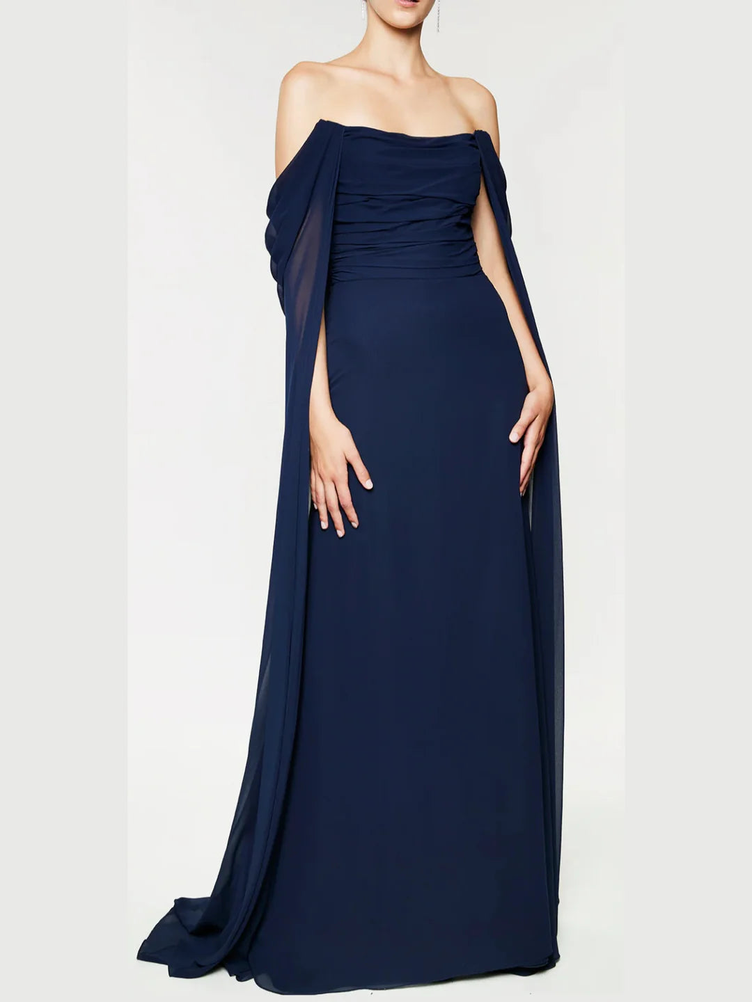 Wholesa A-Line Strapless Sleeveless Floor-Length Evening Dress