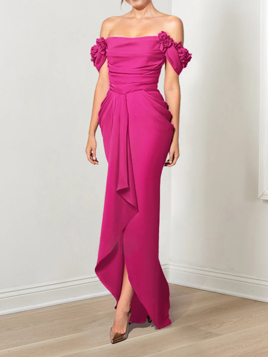 Wholesa Mermaid Off-The-Shoulder Floor-Length Mother Of The Bride Dresses