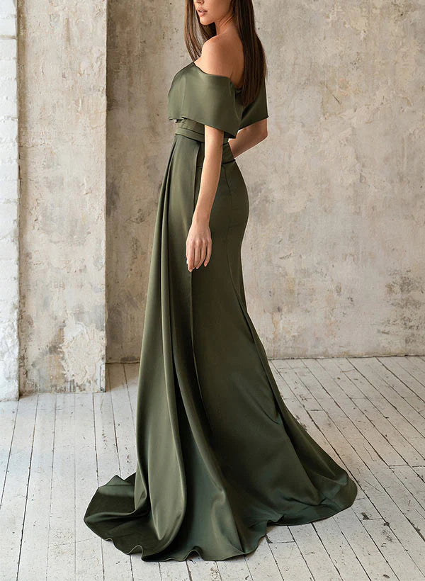 Wholesa Mermaid Off-The-Shoulder Silk Satin Mother Of The Bride Dresses