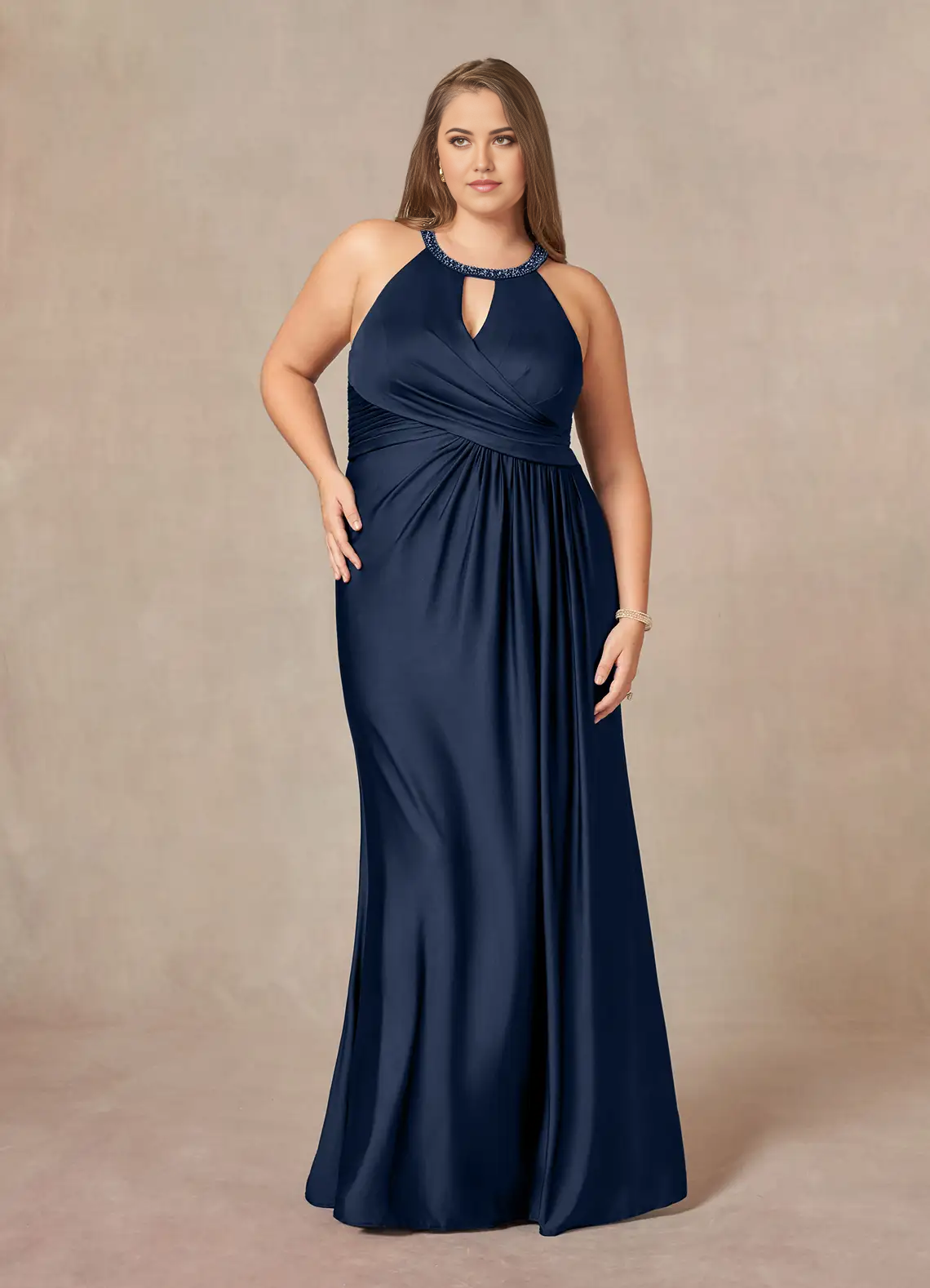 Wholesa Sheath Sequins Chiffon Dark Navy formal dresses evening dress Mother of the Bride Dresses