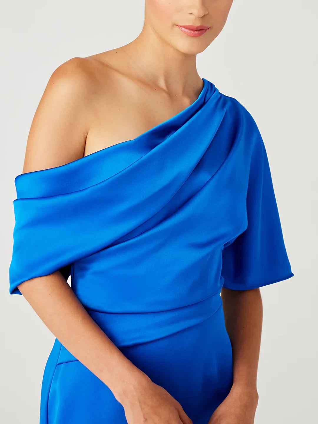 Wholesa A-Line One-Shoulder Half Sleeves Floor-Length Mother Of The Bride Dresses