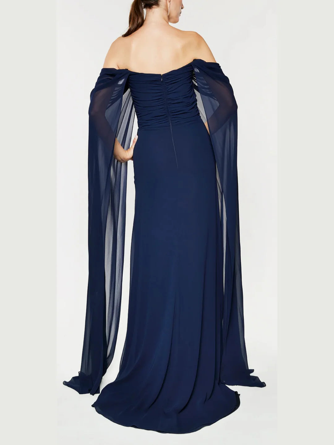 Wholesa A-Line Strapless Sleeveless Floor-Length Evening Dress