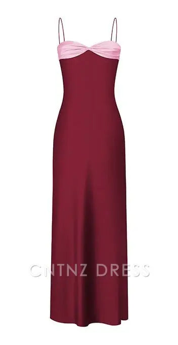 Wholesa Sheath Sweetheart Neck Spaghetti Straps formal dresses Bridesmaid Dresses evening gown Prom Dress