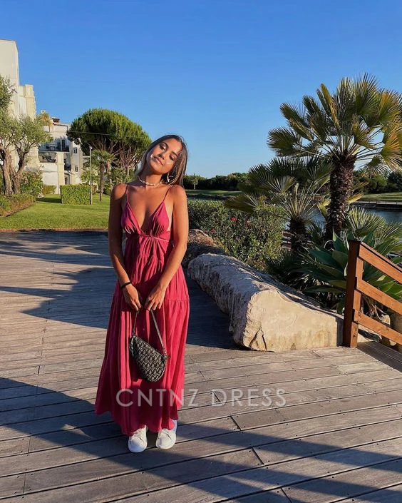 Wholesa A-line V Neck Spaghetti Straps Sexy formal dresses Bridesmaid Dresses evening gown Prom Dress