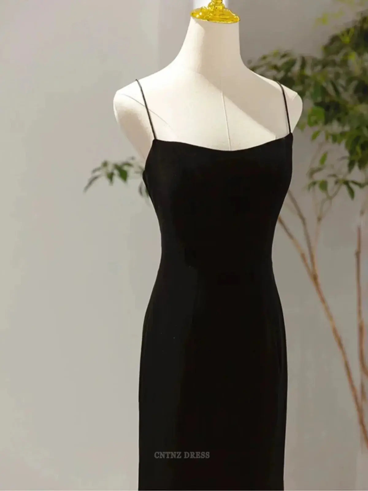 Wholesa Mermaid Spaghetti Straps Black Sexy Long formal dresses Bridesmaid Dresses evening gown Prom Dress