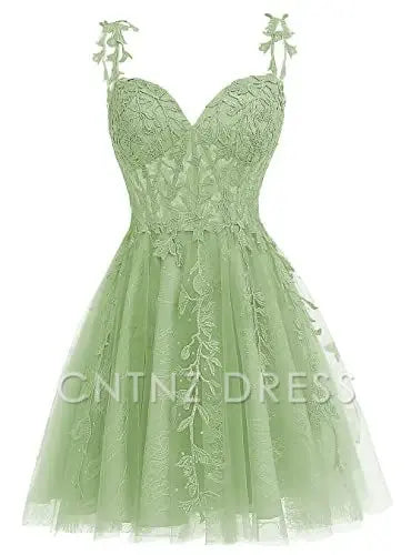 Wholesa A-line Sweetheart Floral Sage Green Short Homecoming Dress formal dresses Bridesmaid Dresses evening gown Prom Dress