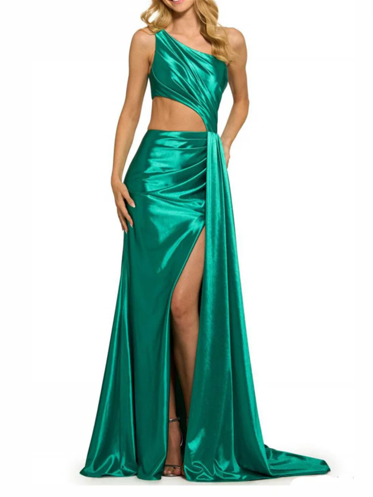 Wholesa Mermaid One Shoulder Evening Dress