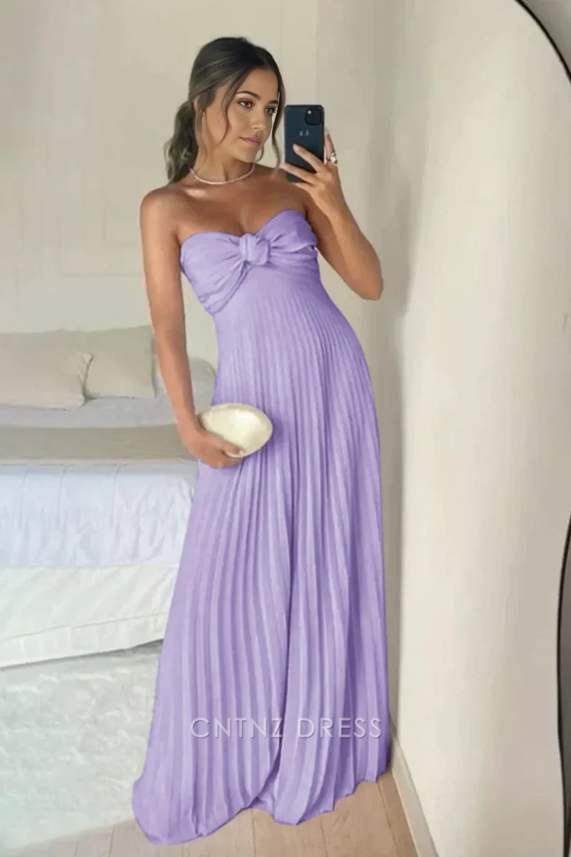 Wholesa A Line Elegant Sweetheart Long formal dresses Bridesmaid Dresses evening gown Prom Dress with Ruffles