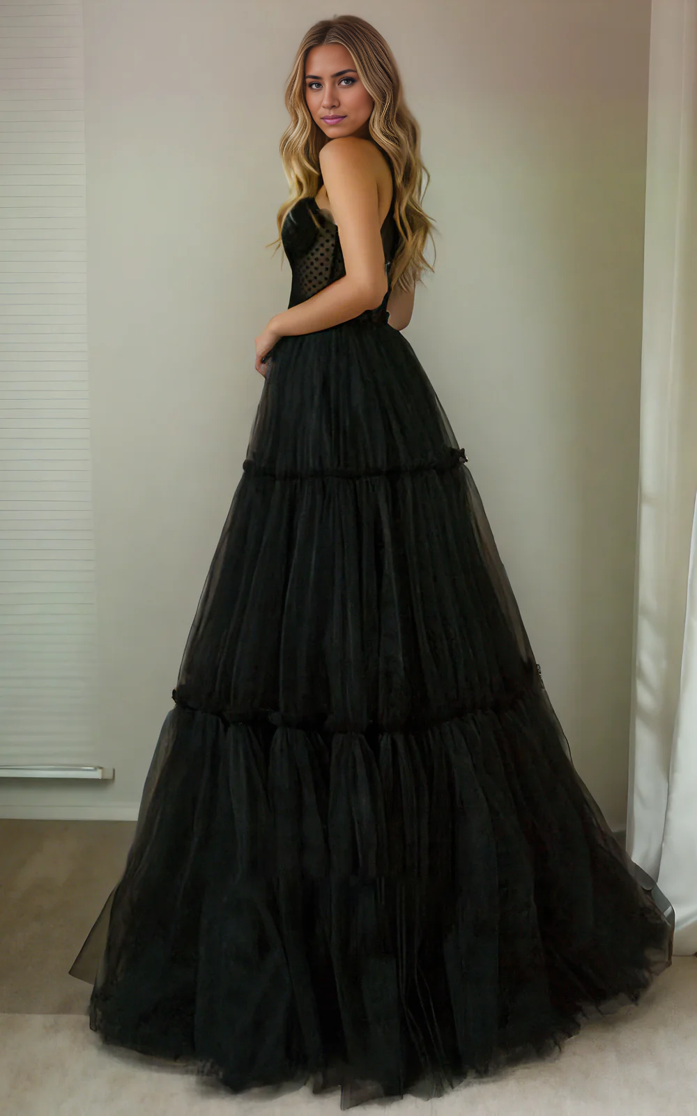 Wholesa A-Line Beach Sweetheart Spaghetti Corset Back Simple Ruching Tulle Sweep Train Wedding Dress