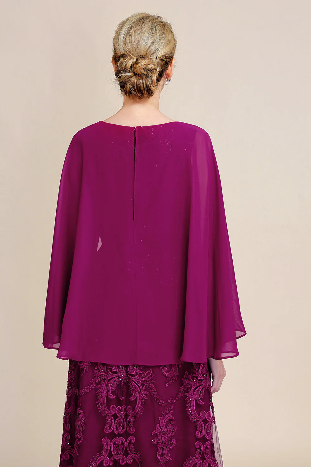 Wholesa Batwing Sleeves Beaded Mother of the Bride Dress