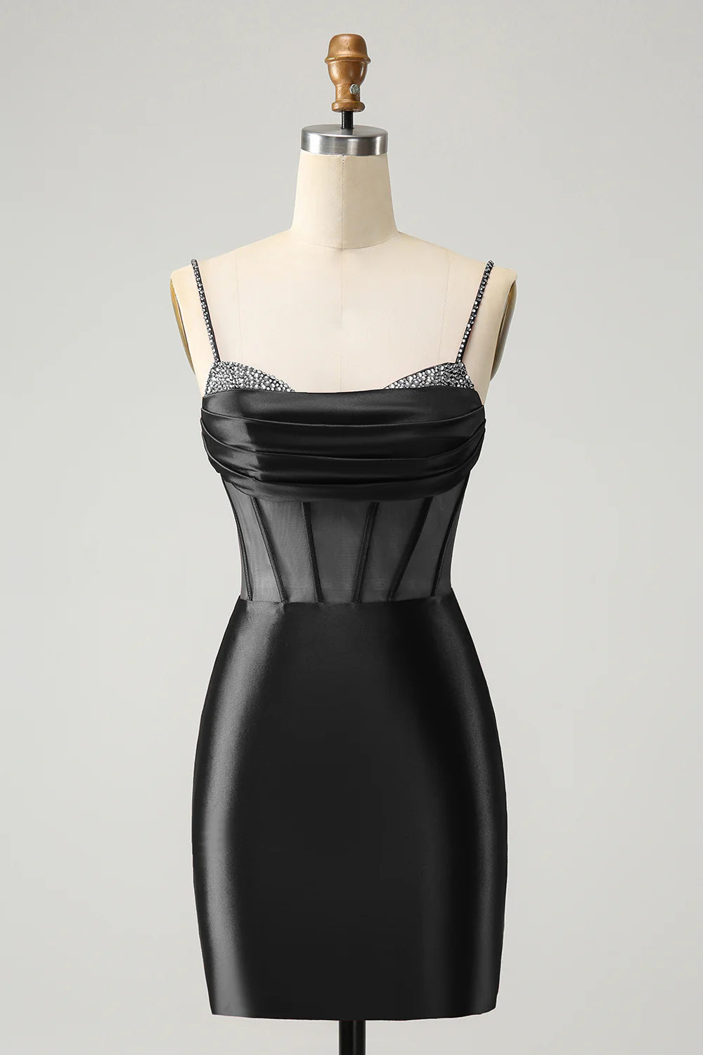 Wholesa Sequined Spaghetti Corset Beaded Tight Party Dress Homecoming Dresses