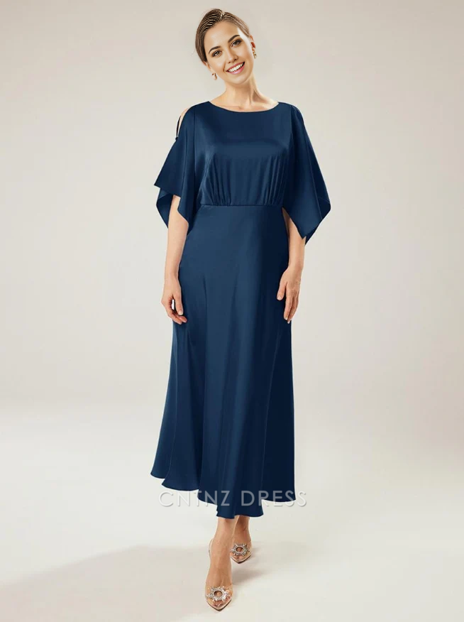 Wholesa A-Line Jewel Neck Short Sleeves Ankle-Length Wedding Guest Par CNTNZ Dresses Wholesale Wholesa A-Line Jewel Neck Short Sleeves Ankle-Length Wedding Guest Par CNTNZ Dresses Wholesale