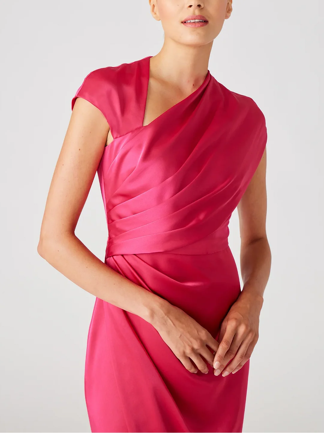 Wholesa Sheath Halter Sleeveless Asymmetrical Mother Of The Bride Dress