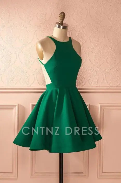 CNTNZ DRESS Hot Sale Short Prom Dress A-line Open Back Ruched Sleeveless Elegant Simple Homecoming Dress