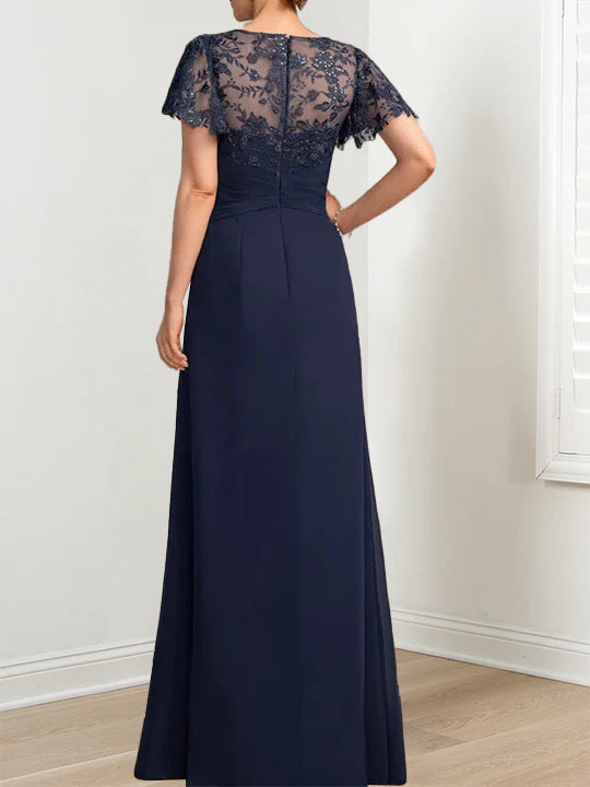 Wholesa A-Line Short Sleeves Mother of the Bride Dresses